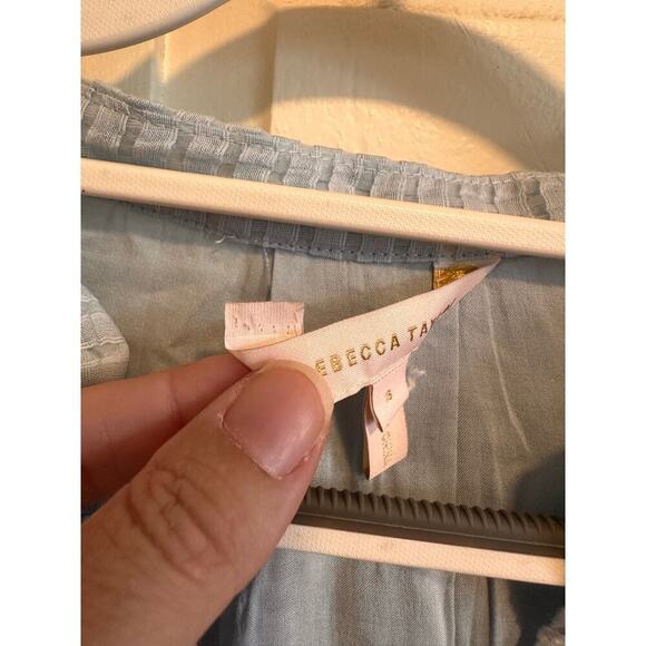 Rebecca Taylor Puff-Sleeve Bubble-Hem Dress Size 8 - Picture 9 of 10